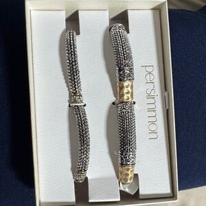 Silver and Gold Women's Bracelet Set